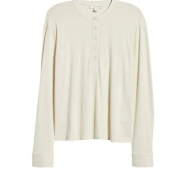 Treasure & Bond Tops - Treasure & Bond Women's Thermal Henley Long Sleeve Tee